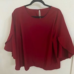 Maroon Red Shein Blouse